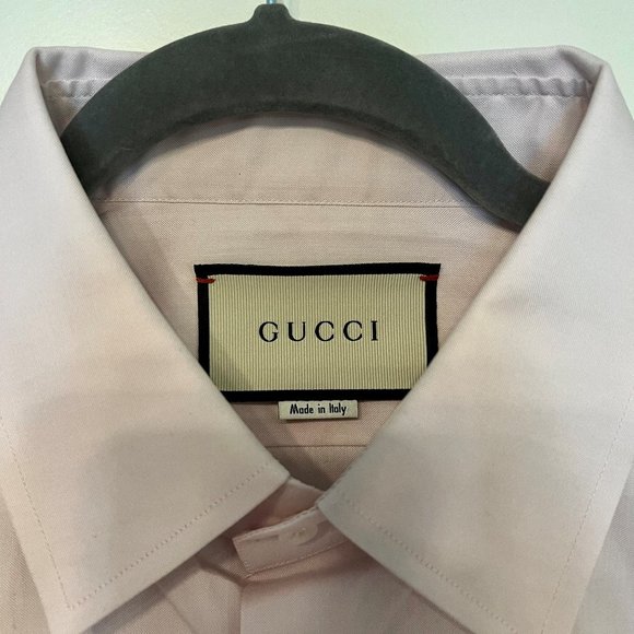 Gucci Men's Dress Shirt Light Pink NWT Size 17/43 - Picture 6 of 8